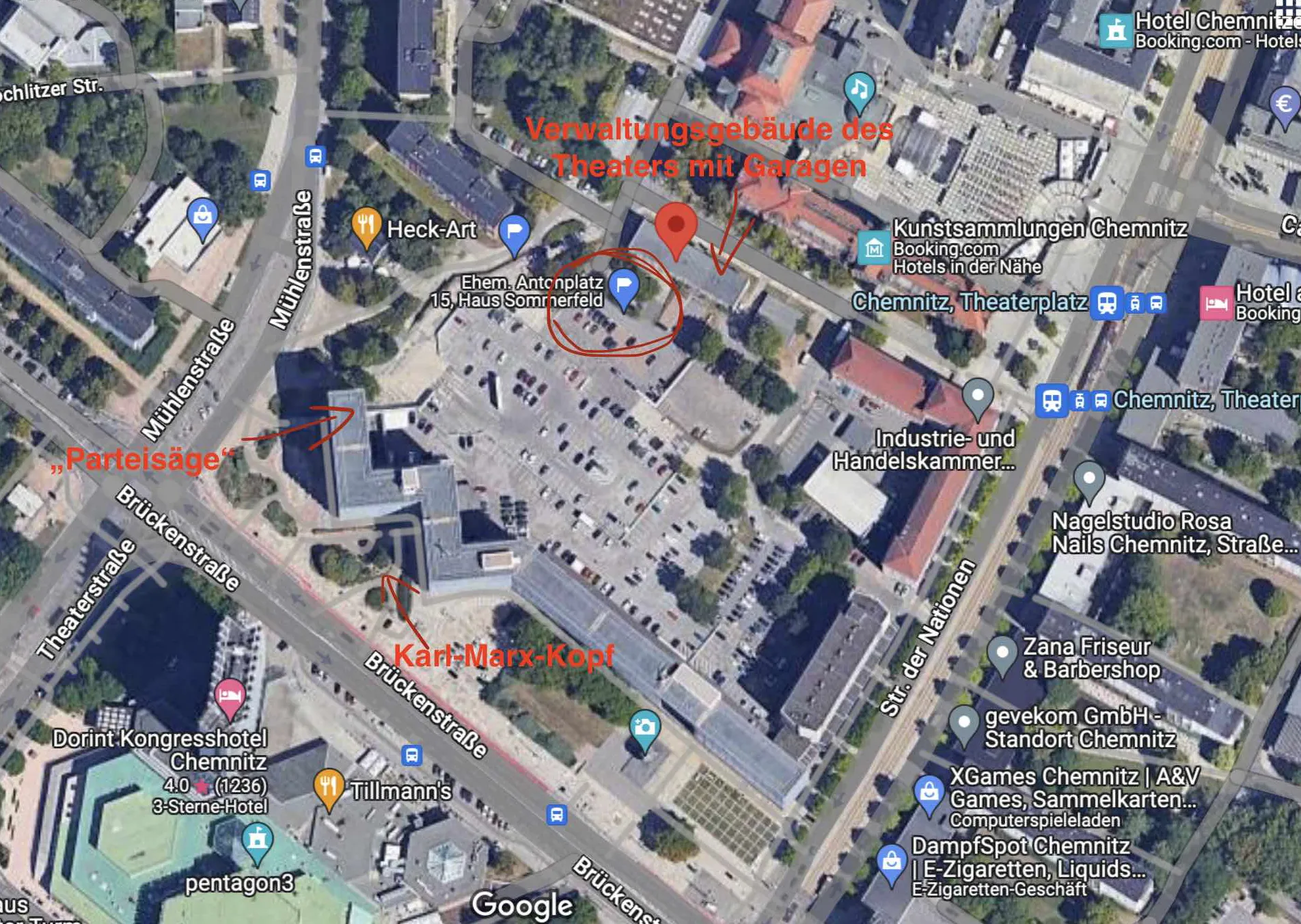 Antonplatz und Umgebung